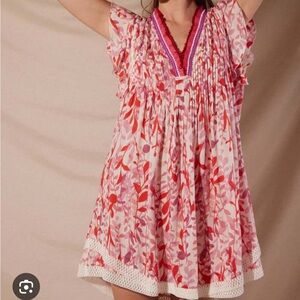 Poupette St Barth Sasha Dress in Pink Esteral Small